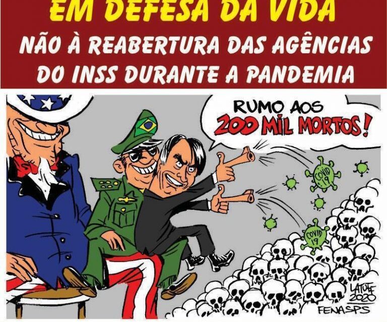 Greve Sanitária em defesa da vida! Não à Reabertura das Agências do INSS durante a pandemia!